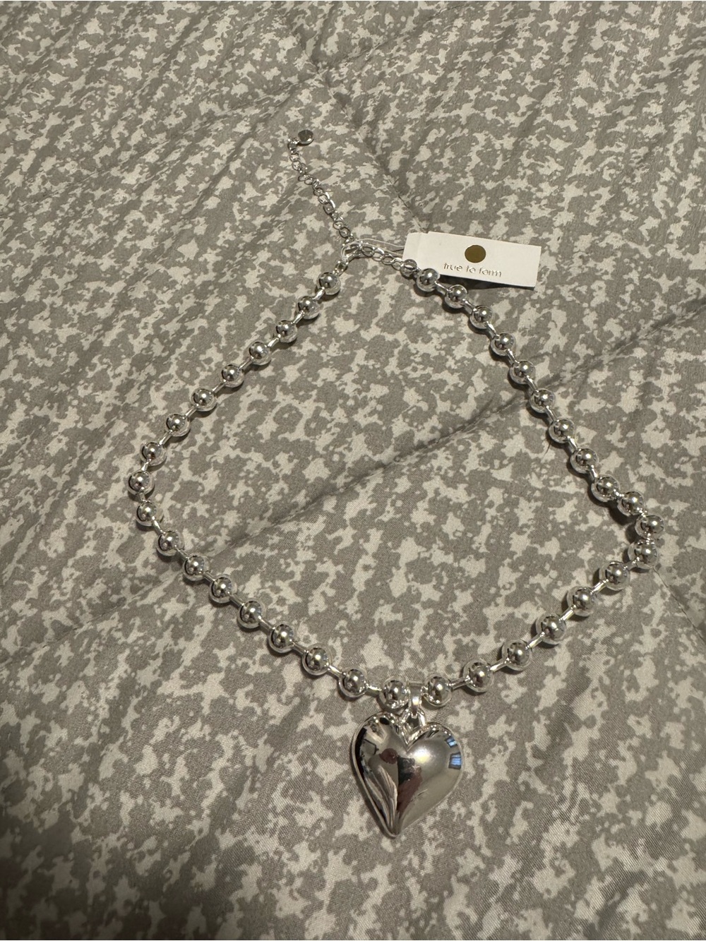 Silver Heart Bead Choker Necklace - Women Jewelry True to Form